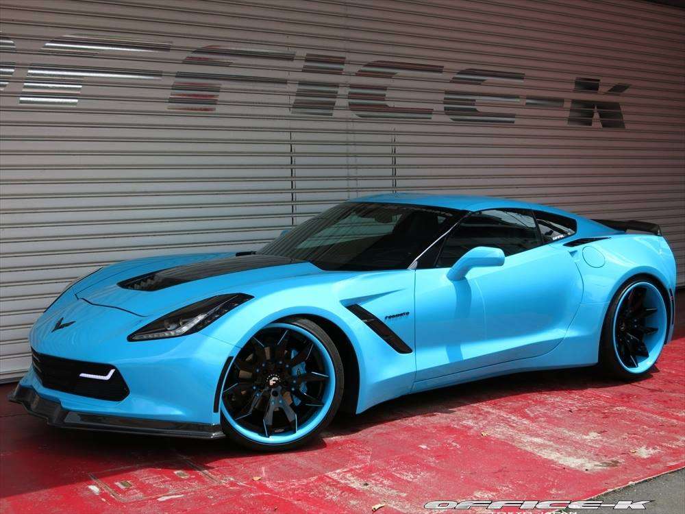 Chevrolet Corvette c7 2016 Stingray РіРѕР»СѓР±РѕР№