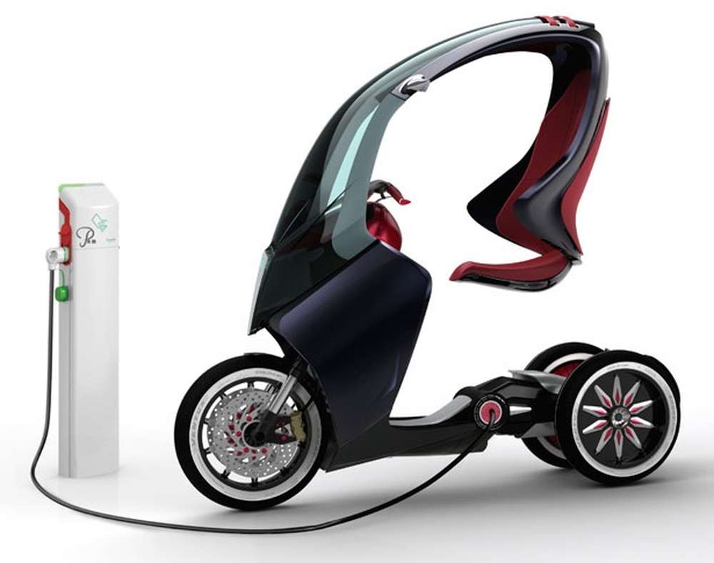 Легкий транспорт. Piaggio электроскутер. Электроскутер концепт. Electric Trike Scooter Concept. Электросамокат будущего.