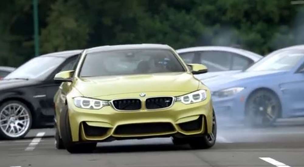 В ролике, посвященном BMW M4 сошлись 52 автомобиля 