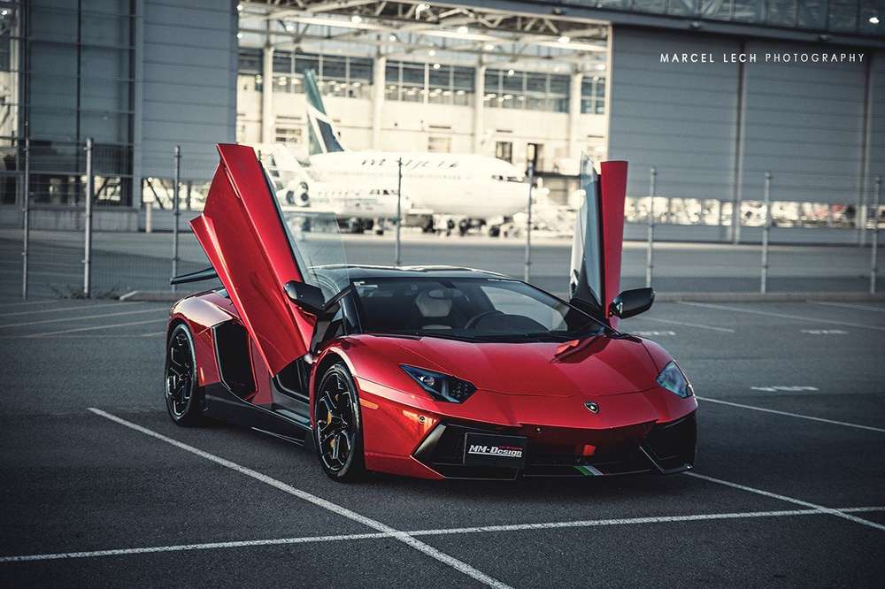 Lamborghini Aventador Red lp700 2015