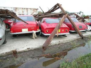 Коллекция классических Ferrari в сарае