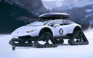 Эстонцы смогли превратить в снегоход Lamborghini Huracan