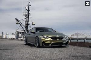 2016 BMW M4 Coupe Matte Gold on Zito Wheels