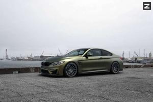2016 BMW M4 Coupe Matte Gold on Zito Wheels