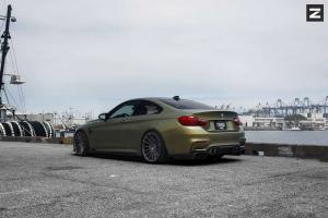 2016 BMW M4 Coupe Matte Gold on Zito Wheels