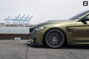 2016 BMW M4 Coupe Matte Gold on Zito Wheels