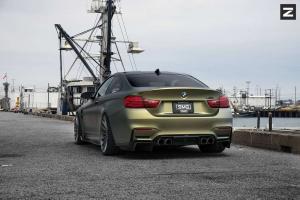 2016 BMW M4 Coupe Matte Gold on Zito Wheels