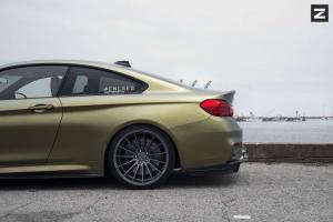 2016 BMW M4 Coupe Matte Gold on Zito Wheels
