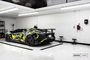 2016 Lamborghini Aventador SV in Urban Camo by Novitec Todaro on Vossen Wheels NV1)