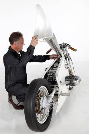 1986 BMW R80RT White Phantom by Kingston Customs