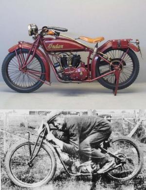 Берт Монро и его мотоцикл Indian Scout