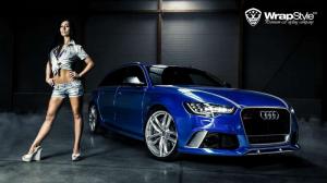 2014 Audi RS6 Avant Joker Blue Chrome by WrapStyle