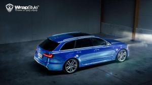 2014 Audi RS6 Avant Joker Blue Chrome by WrapStyle
