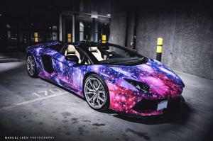 2014 Lamborghini Aventador Roadster Galaxy Wrap by DXSC