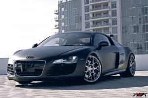 2014 Audi R8 Matte Black on HRE P40SC Wheels
