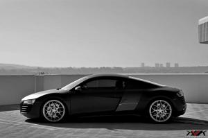 2014 Audi R8 Matte Black on HRE P40SC Wheels