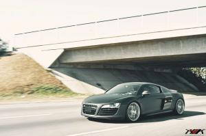 2014 Audi R8 Matte Black on HRE P40SC Wheels