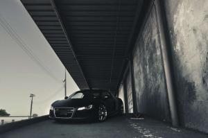 2014 Audi R8 Matte Black on HRE P40SC Wheels