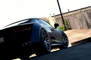 2014 Audi R8 Matte Black on HRE P40SC Wheels