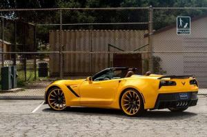 2014 Chevrolet Corvette Stingray Convertible Orange Ray by Forgiato Wheels