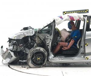 Honda Fit на краш-тесте IIHS