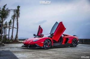 2014 Lamborghini Aventador LP700-4 Roadster Red Bull by PUR Wheels