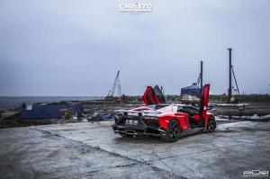 2014 Lamborghini Aventador LP700-4 Roadster Red Bull by PUR Wheels