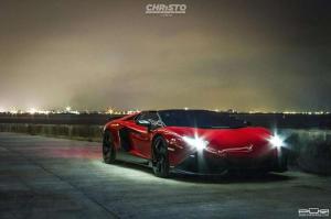 2014 Lamborghini Aventador LP700-4 Roadster Red Bull by PUR Wheels