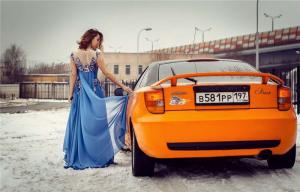 Toyota Celica и очаровательная девушка
