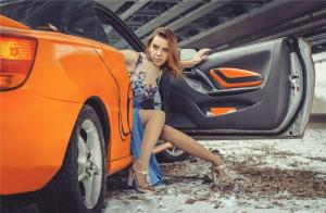 Toyota Celica и очаровательная девушка