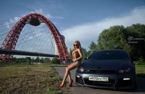 Незабываемая блондинка и Volkswagen Scirocco R