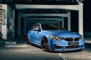 2015 BMW M3 Sedan Yas Marina Blue by ReinArt Design on PUR Wheels