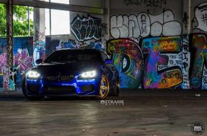 2015 BMW M6 Coupe San Marino Blue on Strasse Wheels