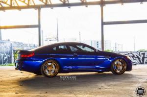 2015 BMW M6 Coupe San Marino Blue on Strasse Wheels