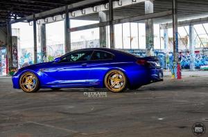 2015 BMW M6 Coupe San Marino Blue on Strasse Wheels