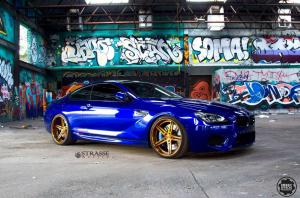 2015 BMW M6 Coupe San Marino Blue on Strasse Wheels