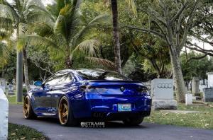 2015 BMW M6 Coupe San Marino Blue on Strasse Wheels