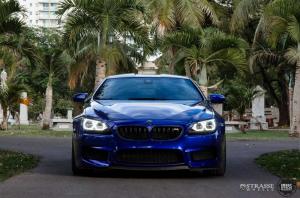 2015 BMW M6 Coupe San Marino Blue on Strasse Wheels
