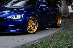 2015 BMW M6 Coupe San Marino Blue on Strasse Wheels