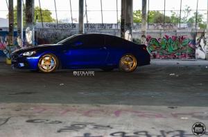 2015 BMW M6 Coupe San Marino Blue on Strasse Wheels