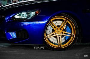 2015 BMW M6 Coupe San Marino Blue on Strasse Wheels