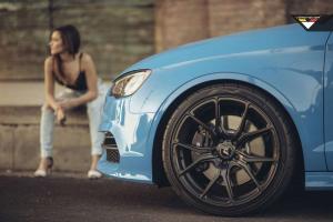 2015 Audi S3 Riviera Blue on Vorsteiner Wheels V-FF 103)