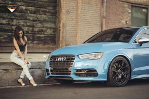 2015 Audi S3 Riviera Blue on Vorsteiner Wheels V-FF 103)