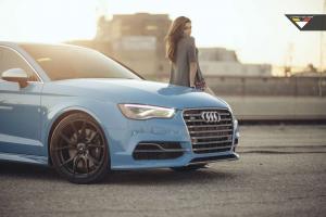 2015 Audi S3 Riviera Blue on Vorsteiner Wheels V-FF 103)