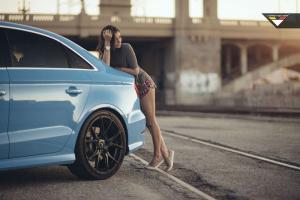 2015 Audi S3 Riviera Blue on Vorsteiner Wheels V-FF 103)