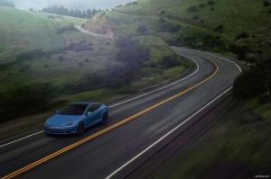 2015 Tesla Model S P85D Frozen Blue by SSCustoms on ADV.1 Wheels