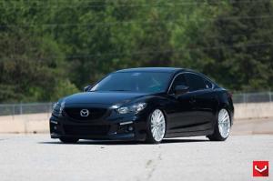 2015 Mazda6 Jet Black on Vossen Wheels