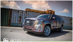 2015 Cadillac Escalade Rust Chrome by Metro Wrapz