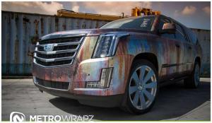 2015 Cadillac Escalade Rust Chrome by Metro Wrapz