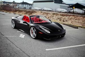 2014 Ferrari 458 Spider Nero Daytona with PUR Wheels by SR Auto Group